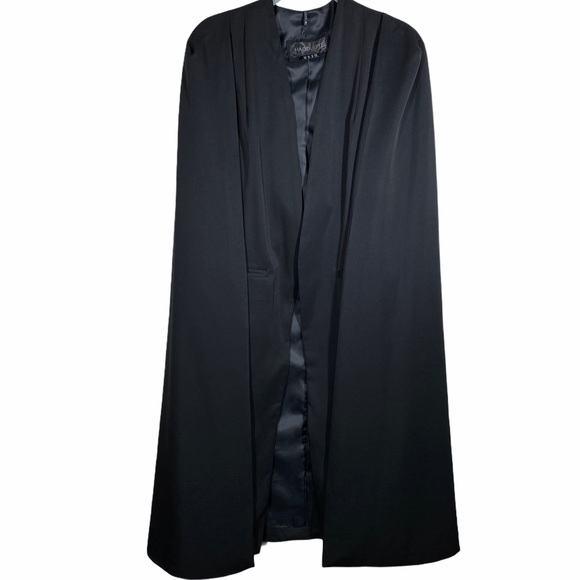 Haoduoyi Trench Cape Cloak Blazer Black Sz US 12 - Picture 4 of 11